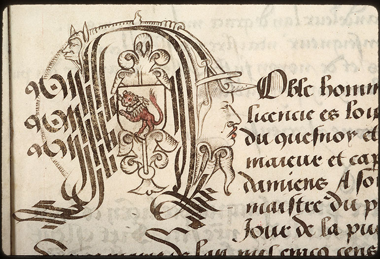 Registre des maîtres de la confrérie Notre-Dame du Puy d'Amiens - Armes de Philippe de Conti_1