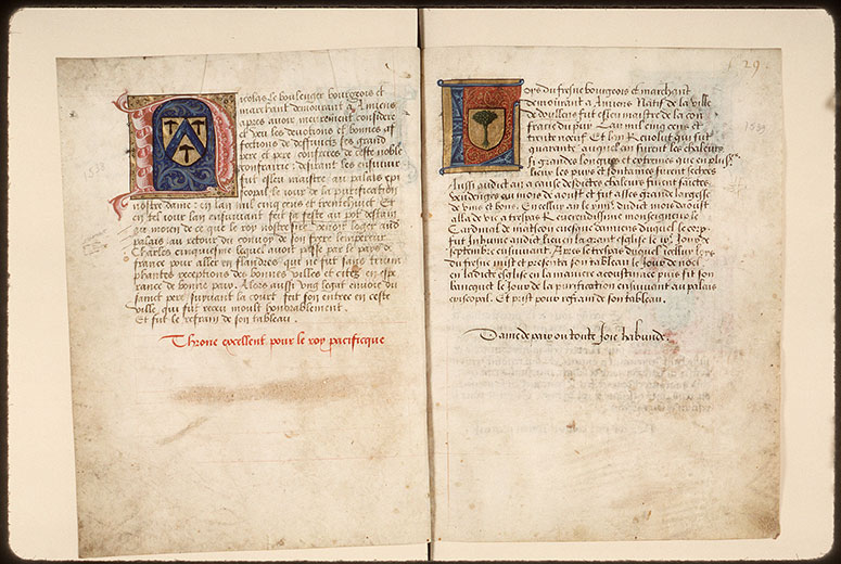 Registre des maîtres de la confrérie Notre-Dame du Puy d'Amiens - Armes de Nicolas le Boulenger_1