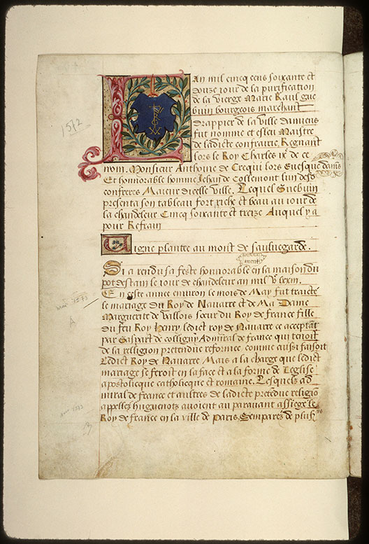 Registre des maîtres de la confrérie Notre-Dame du Puy d'Amiens - Chiffre de Raoul Guebuin_1