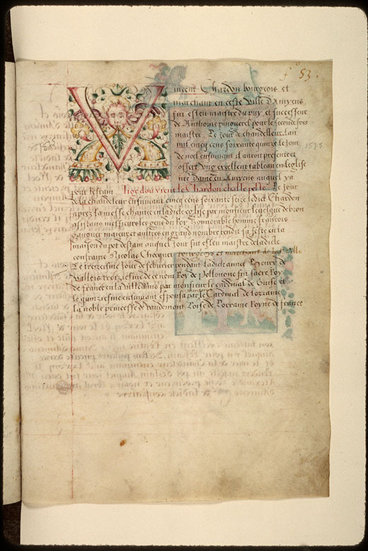 Registre des maîtres de la confrérie Notre-Dame du Puy d'Amiens - Initiale ornée_1