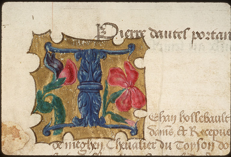 Registre des maîtres de la confrérie Notre-Dame du Puy d'Amiens - Fleurs