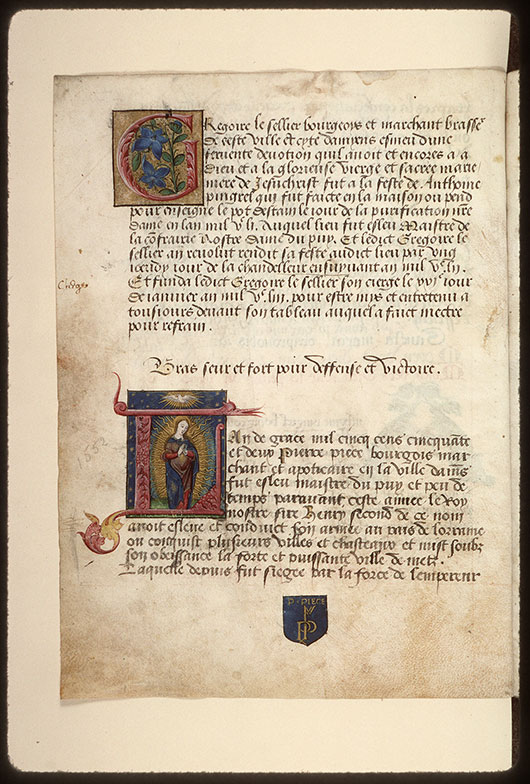 Registre des maîtres de la confrérie Notre-Dame du Puy d'Amiens - Fleurs_1