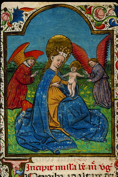 Heures à l'usage de Rome - Vierge à l'Enfant et anges