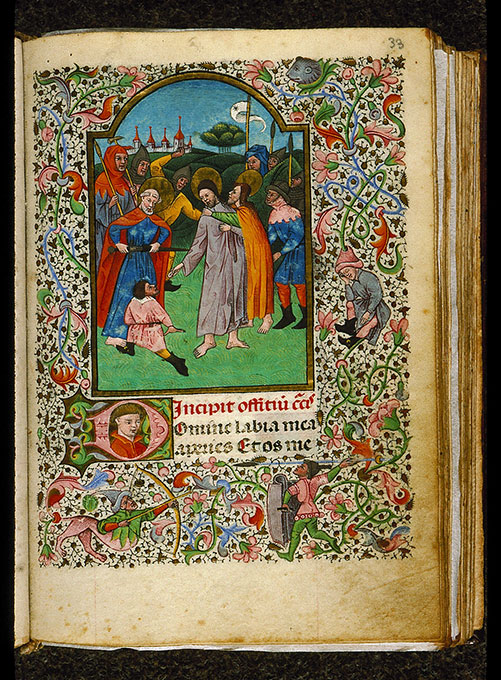 Heures à l'usage de Rome - Baiser de Judas et essorillage de Malchus_1
