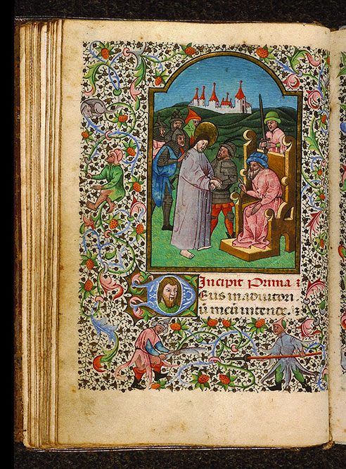 Heures à l'usage de Rome - Jésus devant Pilate_1