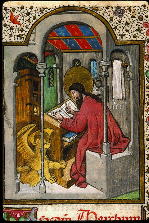 Heures à l'usage de Rome - Saint Marc écrivant et son symbole