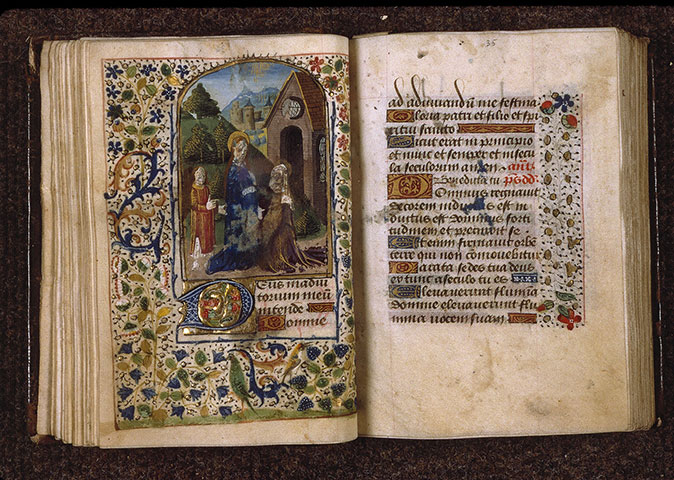 Heures - Page décorée