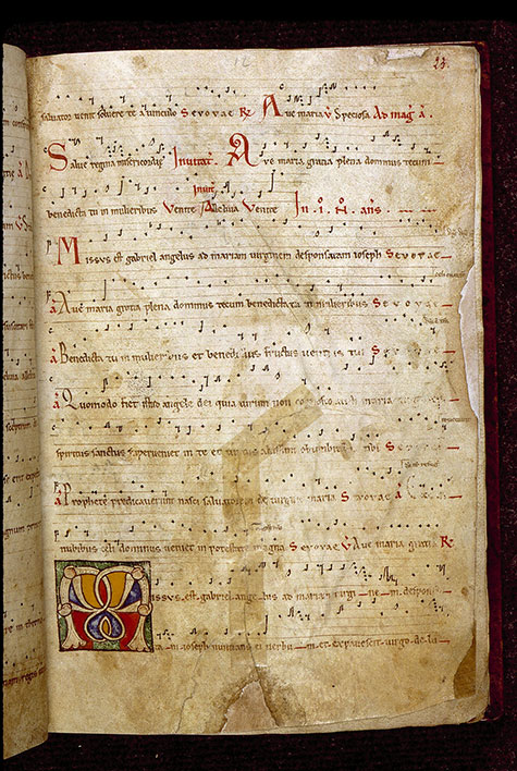 Antiphonaire cistercien - Initiale ornée