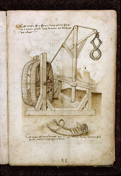 (Figures d'ouvrages de génie civil et militaire) - Engin de levage