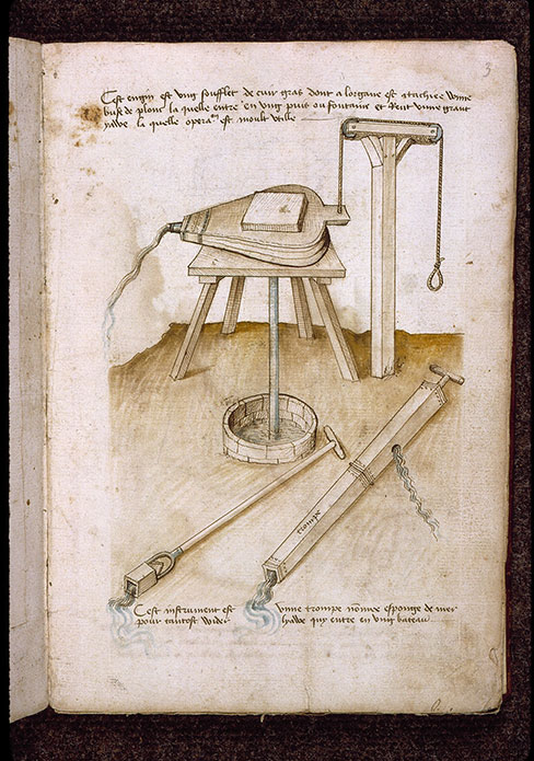 (Figures d'ouvrages de génie civil et militaire) - Machine hydraulique