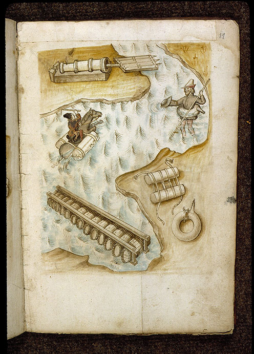 (Figures d'ouvrages de génie civil et militaire) - Dispositifs flottants