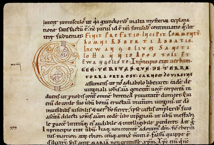 Comment. in Evangelium Johannis - Initiale ornée