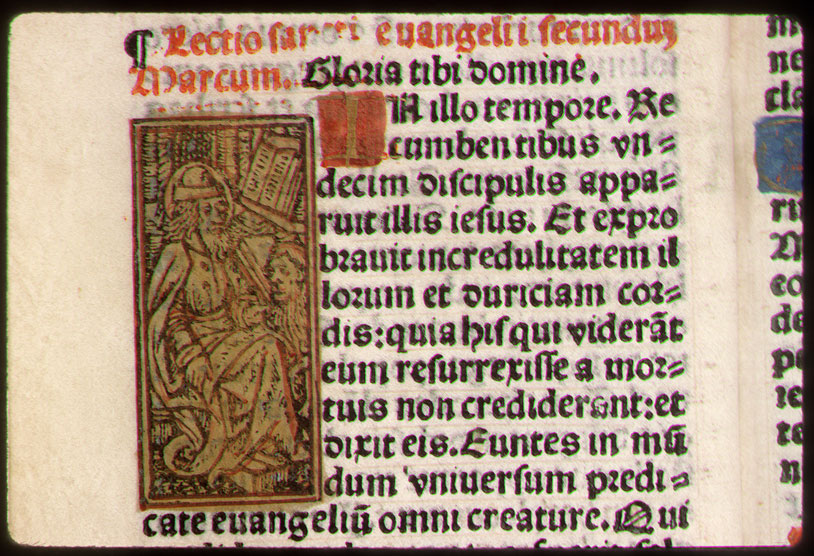 Heures - Saint Marc écrivant et son symbole_0