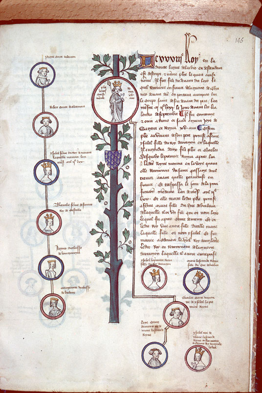 Généalogie des rois de France - Agnès de Bourgogne;Blanche de la Cerda;Isabelle, reine de Navarre;Marguerite de Brabant;Pierre Ier d'Alençon;Robert de Clermont