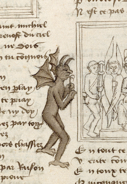 Pèlerinage de l'âme - Ame du pèlerin et Satan devant saint Michel (L')_1