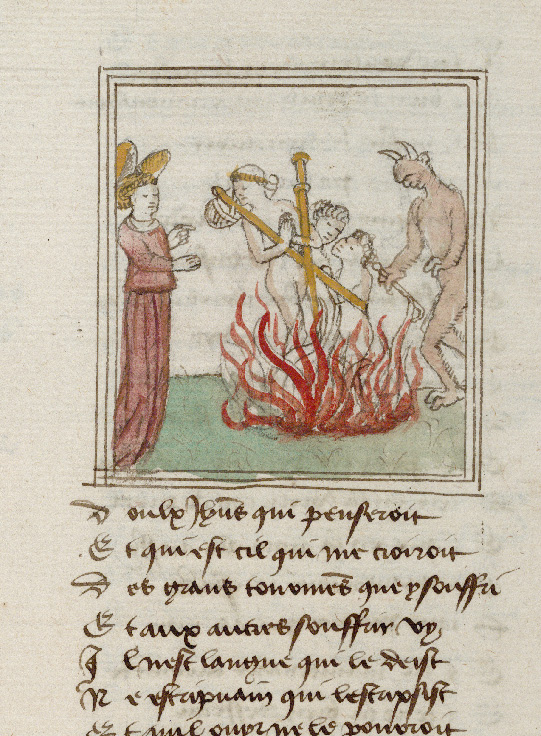 Pèlerinage de l'âme - Ame du pèlerin dans les flammes du Purgatoire (L')