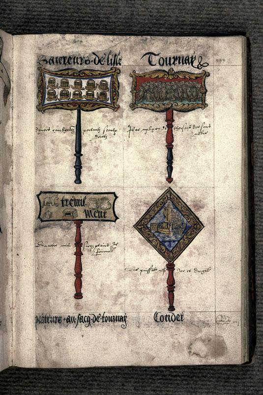 Recueil des antiquités de Valenciennes - Pancarte-rébus du prince de Tournai