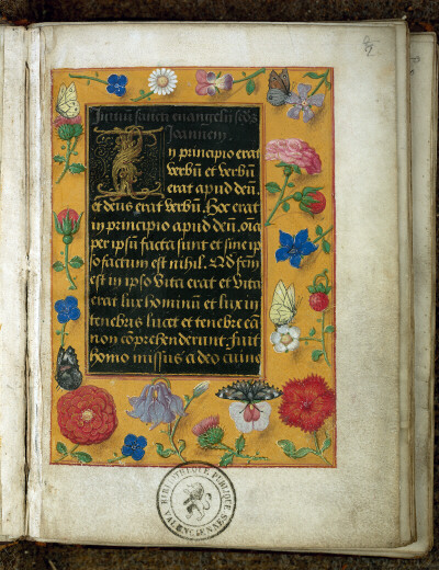 Heures - Page décorée