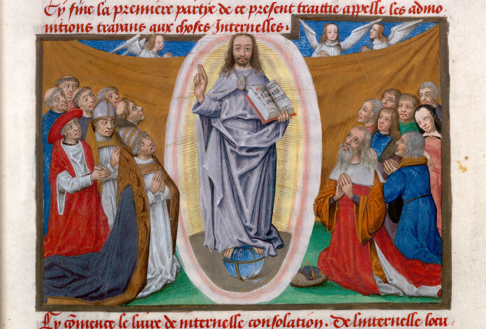 Recueil de spiritualité - Salvator mundi entouré de la chrétienté en prière