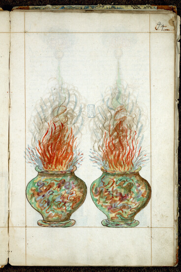 Triomphe d'Anvers lors du chapitre de la Toison d'or de 1556 - Vases à feu