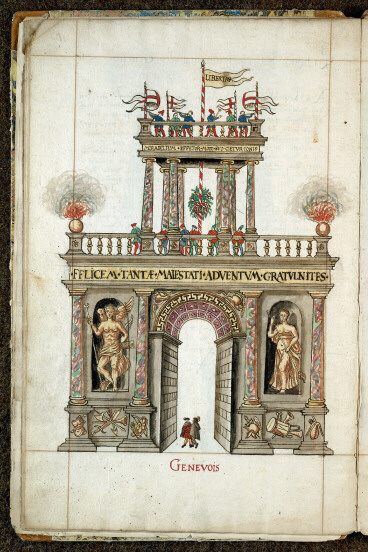 Triomphe d'Anvers lors du chapitre de la Toison d'or de 1556 - Arc de triomphe des Génois