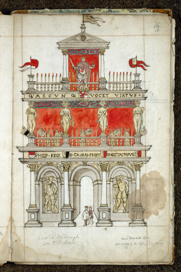 Triomphe d'Anvers lors du chapitre de la Toison d'or de 1556 - Arc de triomphe des Ostrelins