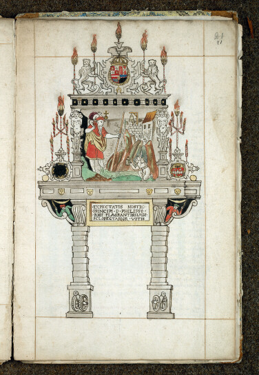 Triomphe d'Anvers lors du chapitre de la Toison d'or de 1556 - Tribunal des canonniers