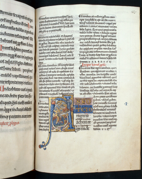 Bible glosée (partie de) - Daniel dans la fosse aux lions secouru par Habacuc_1