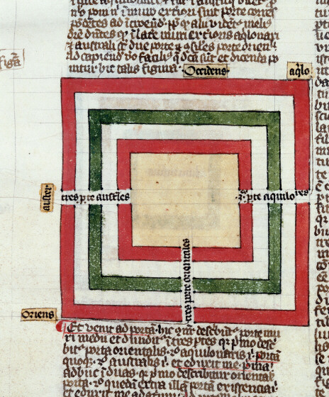 Postilla in Bibliam - Plan des parvis du Temple