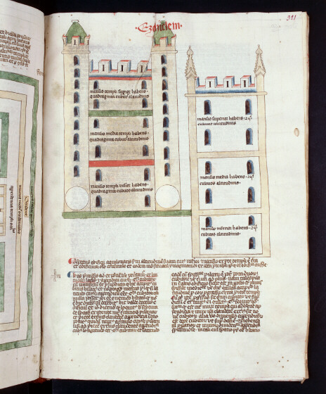 Postilla in Bibliam - Plan des portes du Temple