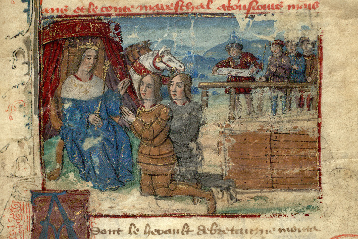 Chronique de Richard II d'Angleterre - Richard II bannissant Henri de Lancastre et Thomas de Mowbray