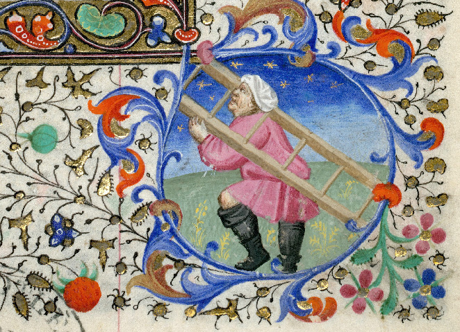 Heures (partie) - Homme portant l'échelle de la Crucifixion