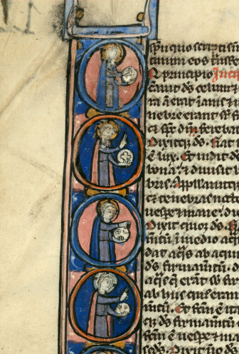 Bible - Création en sept tableaux et Christ en croix entre Marie et Jean_1