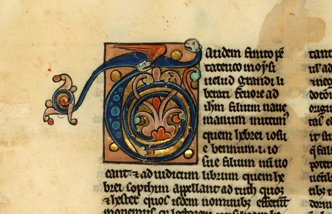 Bible glosée (partie de) - Initiale ornée