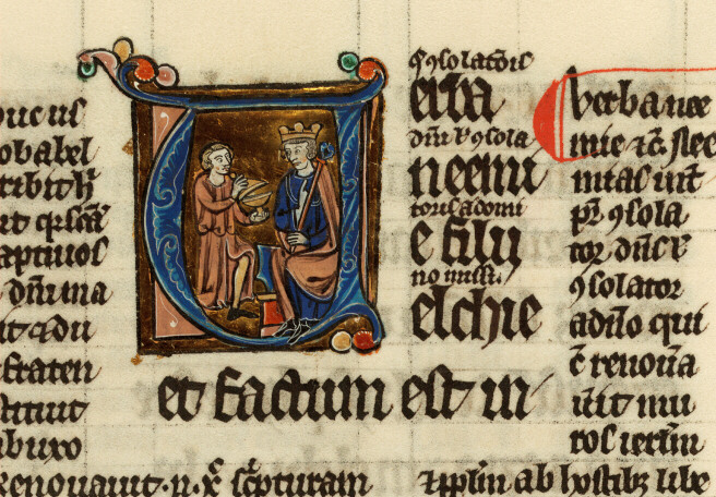 Bible glosée (partie de) - Néhémie échanson d'Artaxerxès