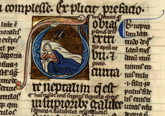 Bible glosée (partie de) - Tobit devenant aveugle_0