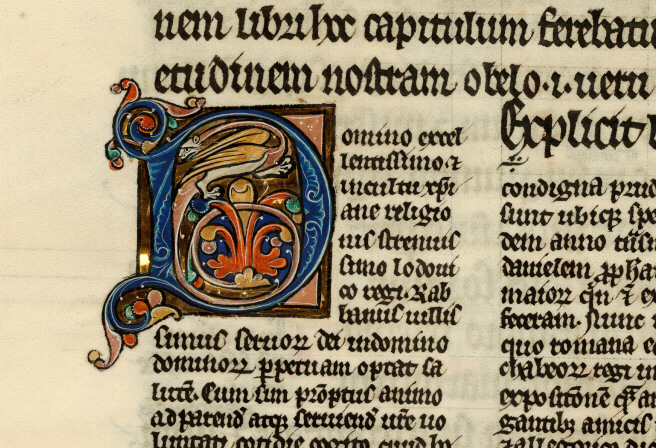 Bible glosée (partie de) - Initiale ornée