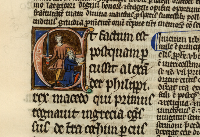 Bible glosée (partie de) - Décollation du Juif idolâtre