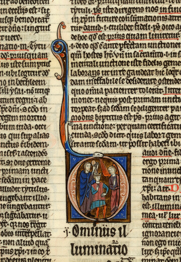 Bible glosée (partie de) - Onction de David par Samuel