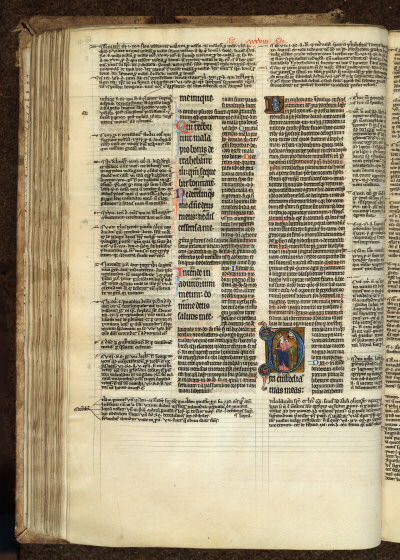 Bible glosée (partie de) - David désignant sa langue_1