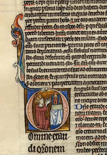 Bible glosée (partie de) - David en prière