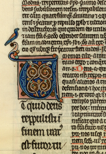 Bible glosée (partie de) - Initiale ornée
