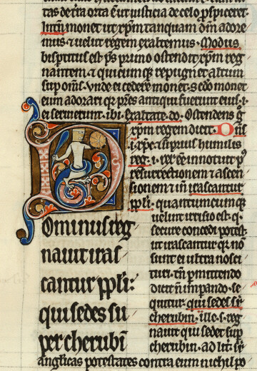 Bible glosée (partie de) - Hybride anthropomorphe armé