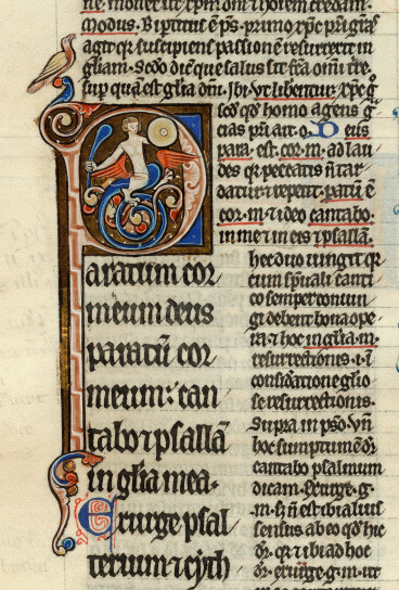 Bible glosée (partie de) - Hybride anthropomorphe armé