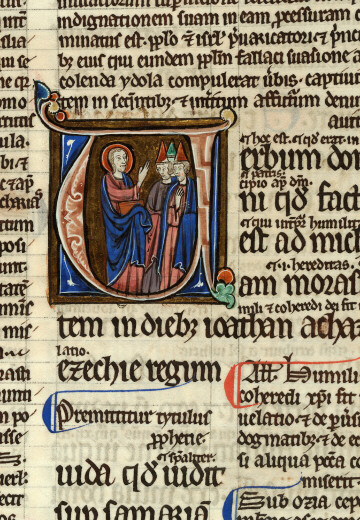 Bible glosée (partie de) - Michée s'adressant au peuple_0