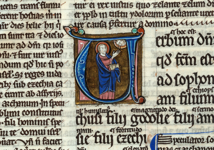Bible glosée (partie de) - Dieu parlant à Sophonie