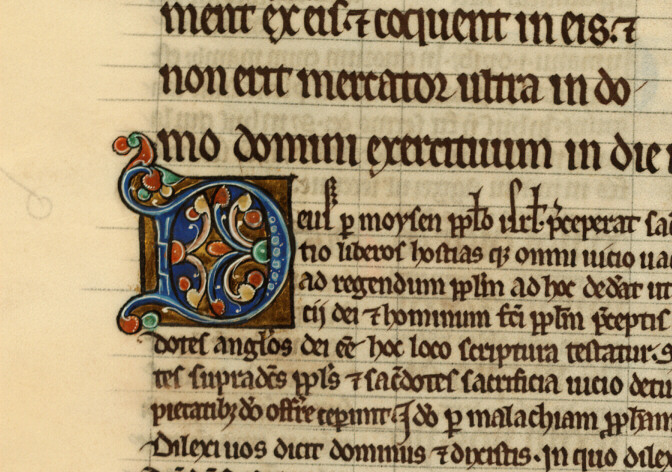 Bible glosée (partie de) - Initiale ornée