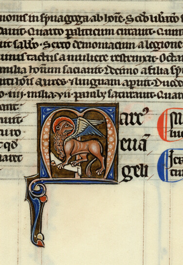 Bible glosée (partie de) - Lion de saint Marc