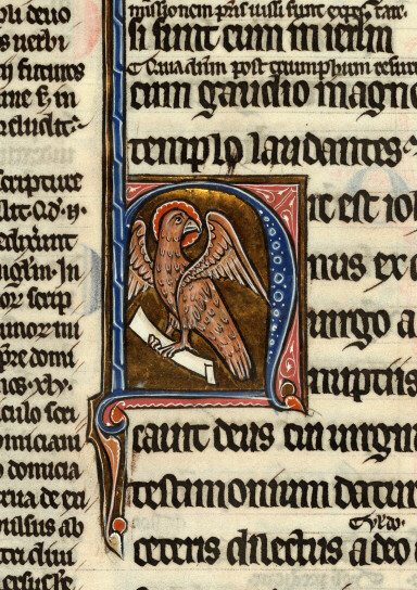 Bible glosée (partie de) - Aigle de saint Jean