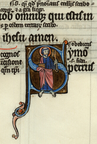 Bible glosée (partie de) - Saint Pierre